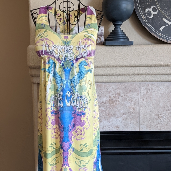 S-Twelve soft stretch racer back summer dress. Size: Medium - Picture 3 of 14